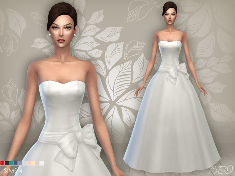 Wedding dress 04 for The Sims 4 by BEO